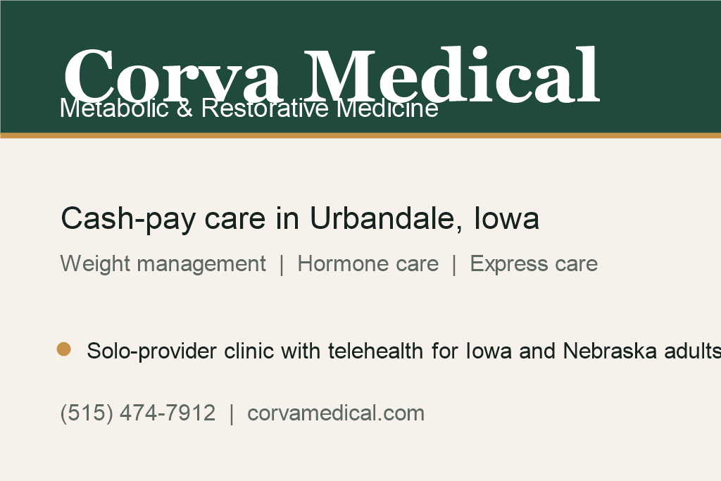 Clean, professional medical spa treatment room with neutral tones at Corva Medical in Des Moines